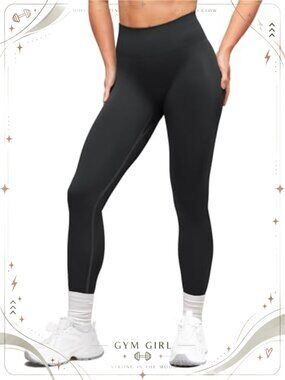 Seamless High Waist Tummy Control Scrunch Leggings 32-36" Inseam